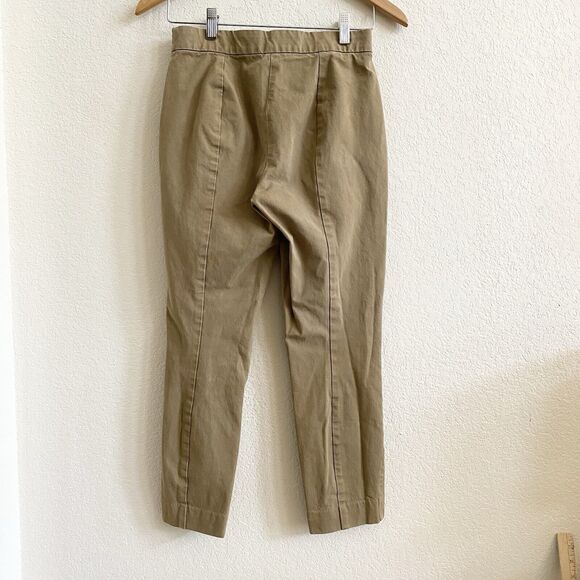 Everlane Pants Womens 4 Slim Tapered Camel Side Zip Career Work Stretch Tan - Picture 9 of 9